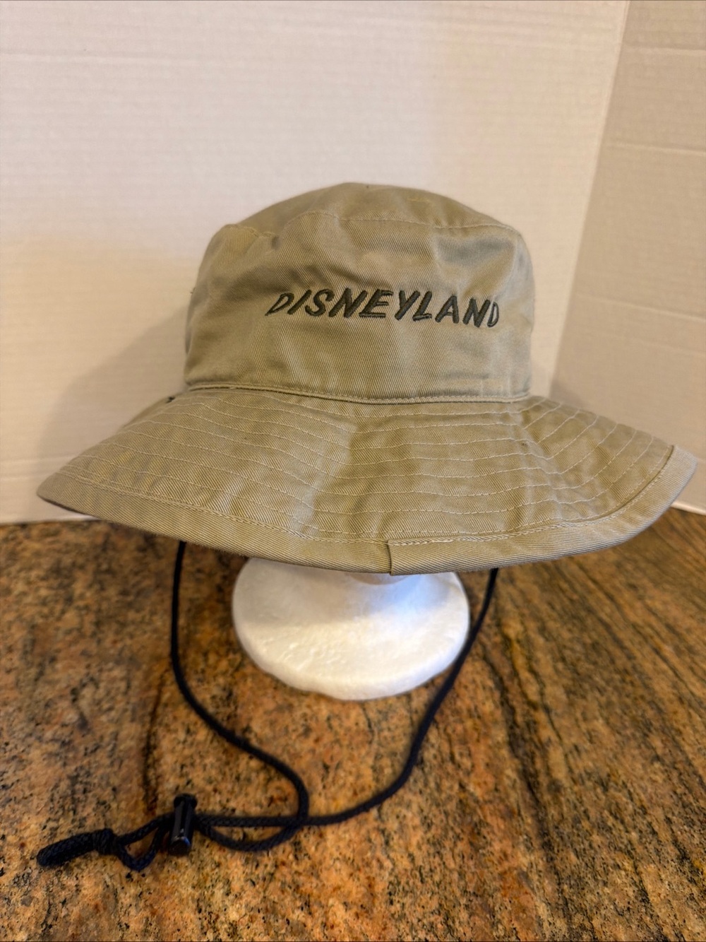 Disneyland Resort Hat Boonie Mens Medium Beige Cotton Wide Brim Mickey Sun